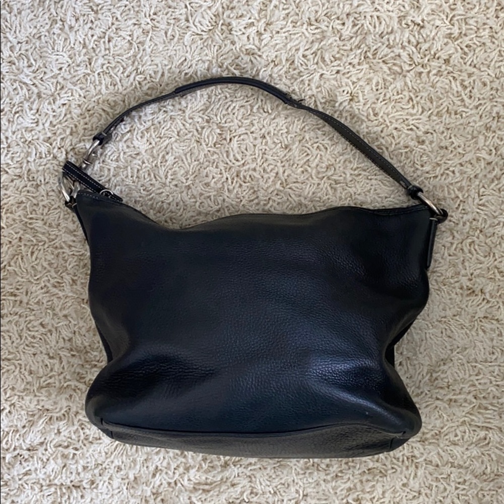 VINTAGE - Black shoulder bag with zipper - COACH